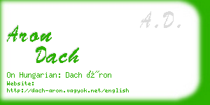 aron dach business card